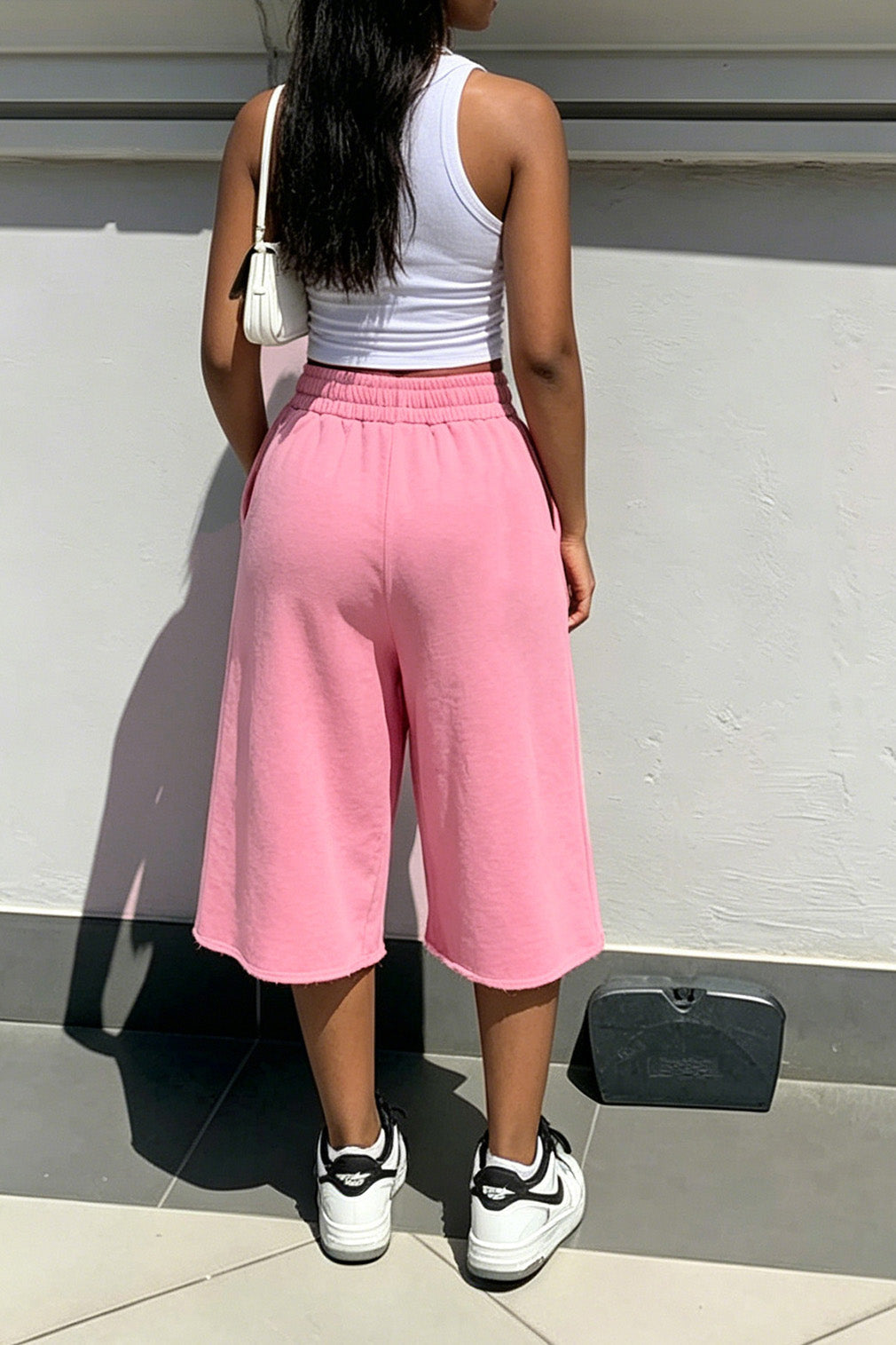 Vintage Wash Raw Hem Baggy Sweat Shorts Lavish Daily