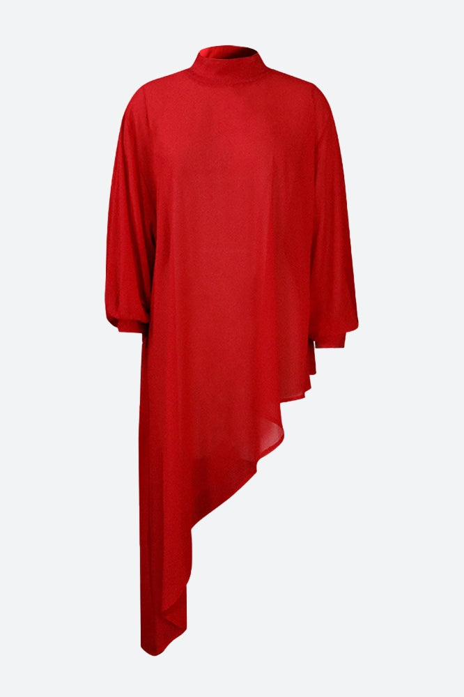 Asymmetrical Hem Shirt Dress Lavish Daily