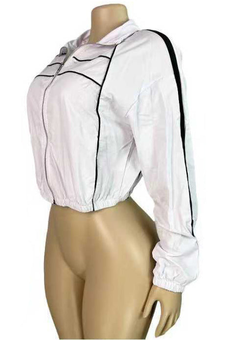 Retro Sport Cropped Track Jacket Lavish Daily