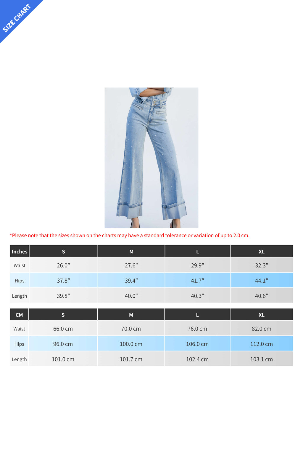 Crystal Stud Jeans Lavish Daily