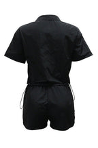 Solid Patchwork Sports Shorts Two-Piece Set Lavish Daily