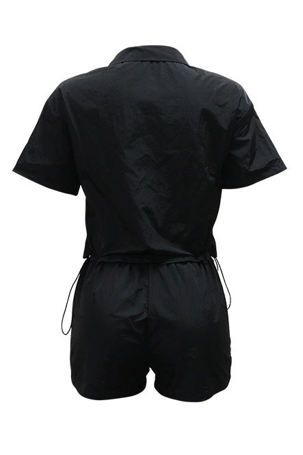 Solid Patchwork Sports Shorts Two-Piece Set Lavish Daily