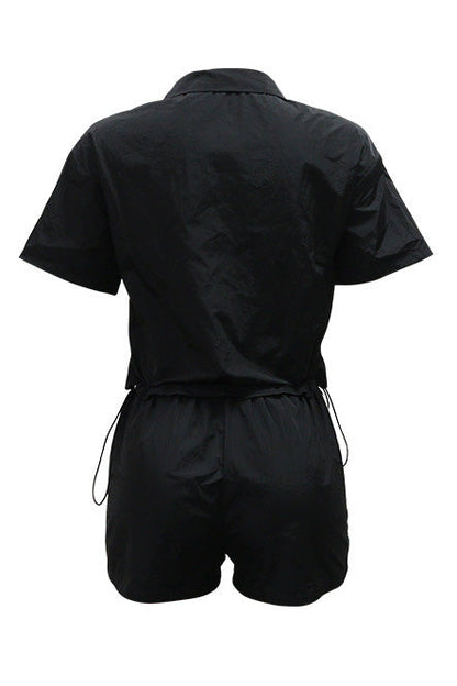 Solid Patchwork Sports Shorts Two-Piece Set Lavish Daily