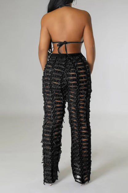 Extreme Shredded Denim Pants Lavish Daily