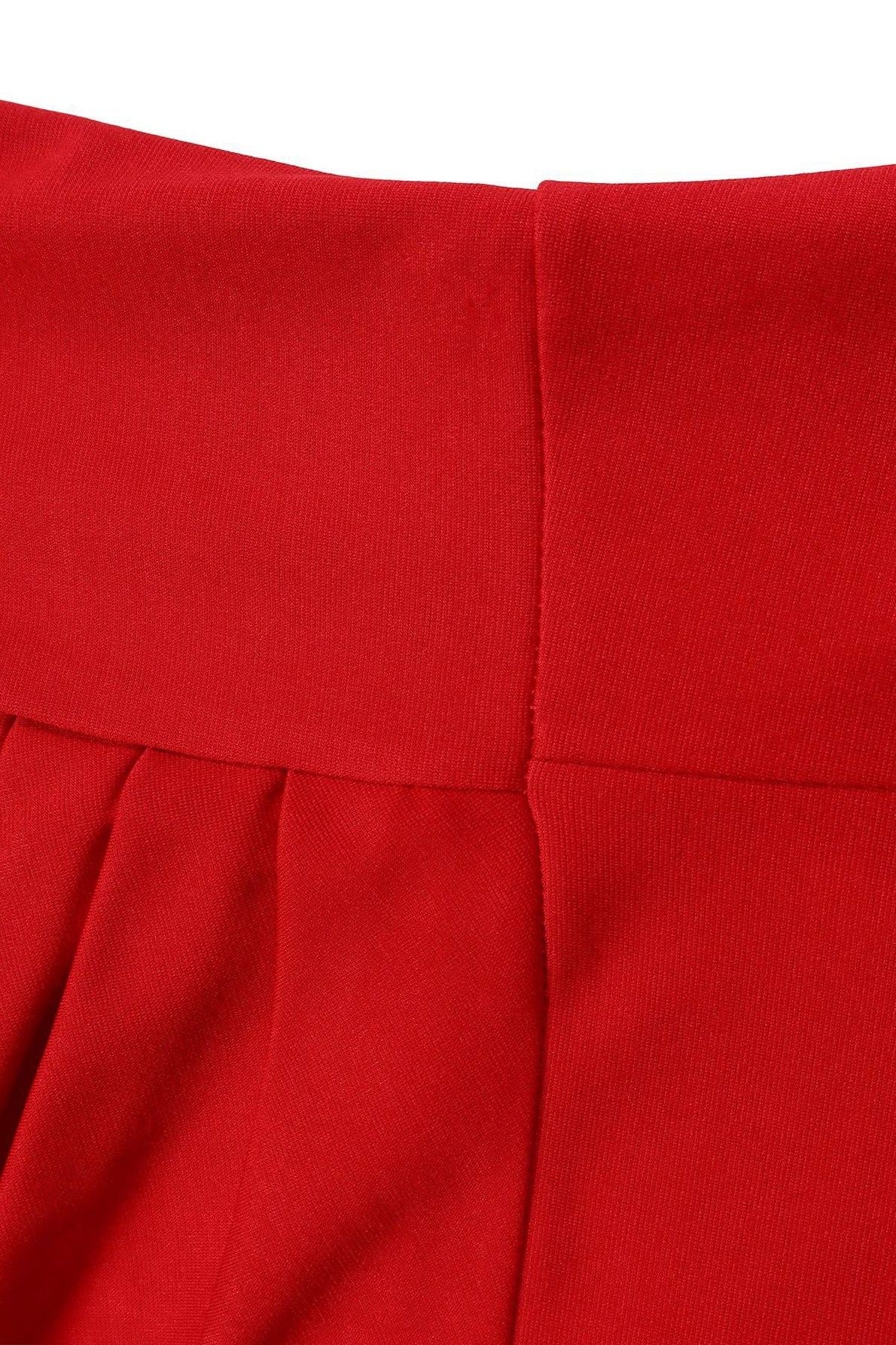 V Neck Short Puff Sleeves High Waist Midi Dress Lavish Daily