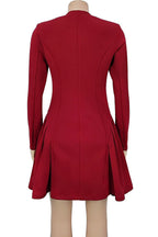 Elegant Deep V Ruffle Long Sleeve Mini Dress Lavish Daily