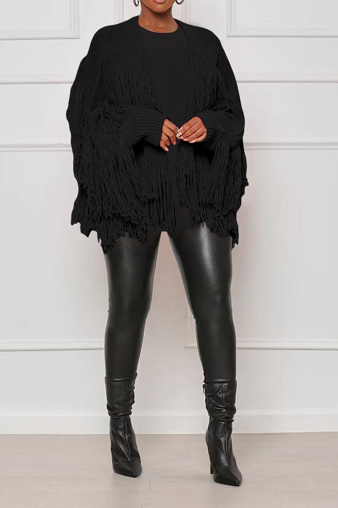 Short Fringe Sweater Lavish Daily