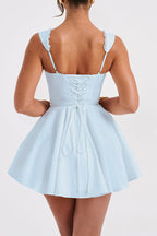 Strap Backless Fit & Flare Mini Dress Lavish Daily