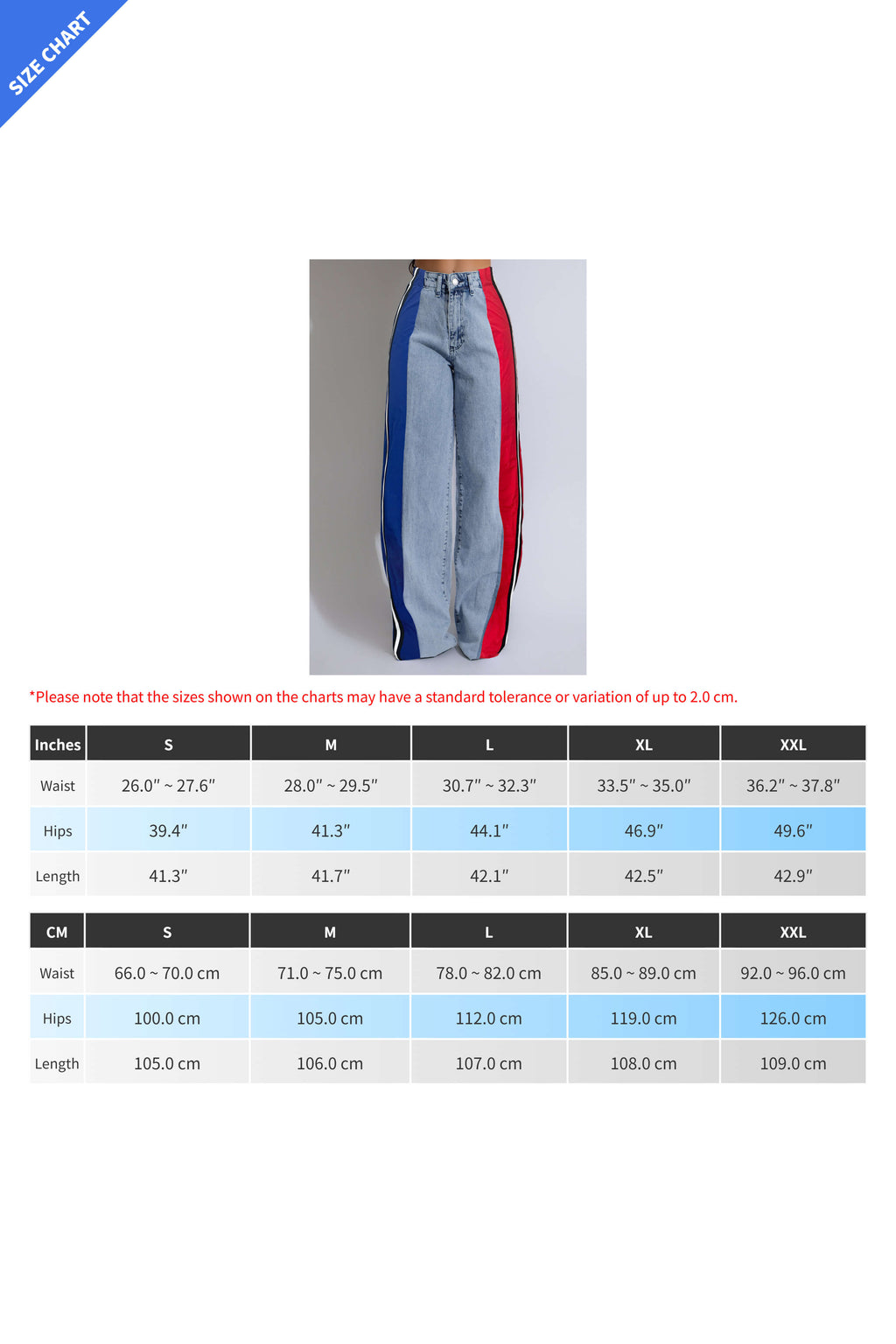 Wide Jeans with Wide Contrast Side Lines-Light Blue Lavish Daily