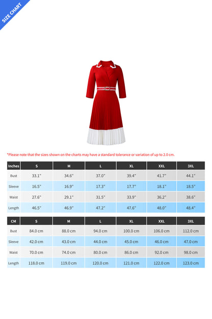 Elegant Lapel Belted Pleated Midi Dress Lavish Daily