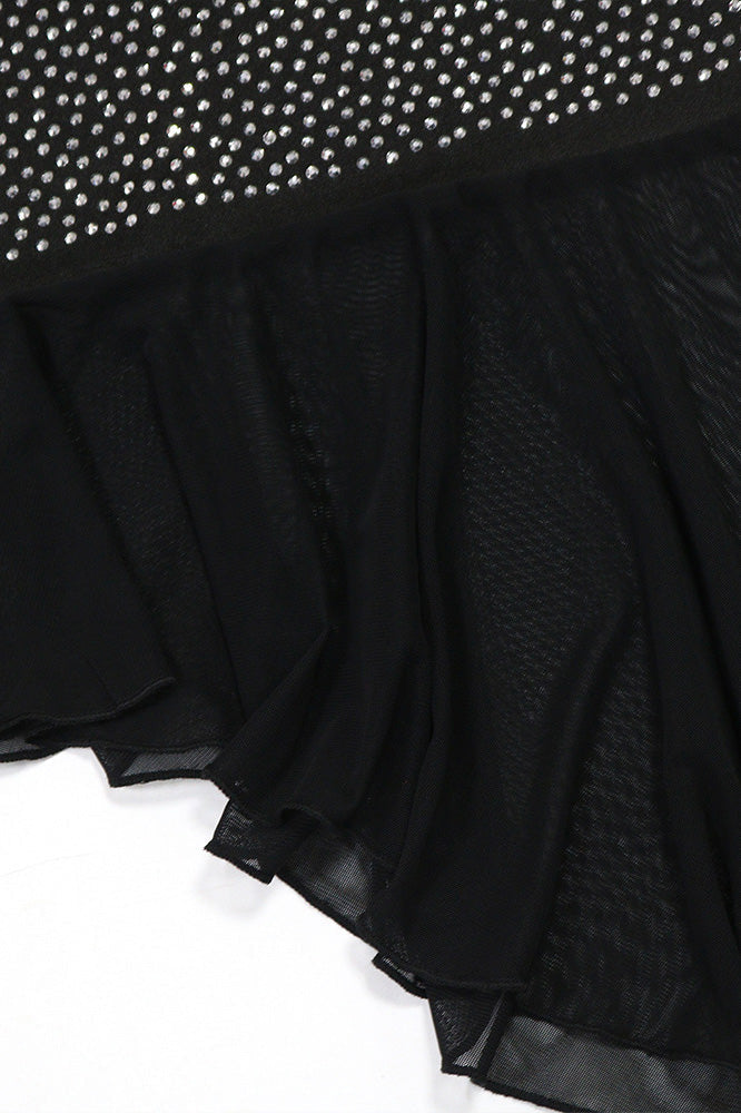 Asymmetric Frill Hem Bandeau Midi Dress Lavish Daily