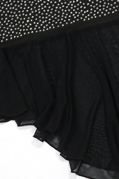 Asymmetric Frill Hem Bandeau Midi Dress Lavish Daily