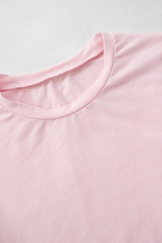 Solid Round-Neck Wide-Leg Lounge Set Lavish Daily