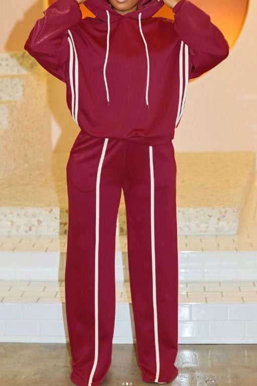 Stripe Hoodie & Pants Set Lavish Daily