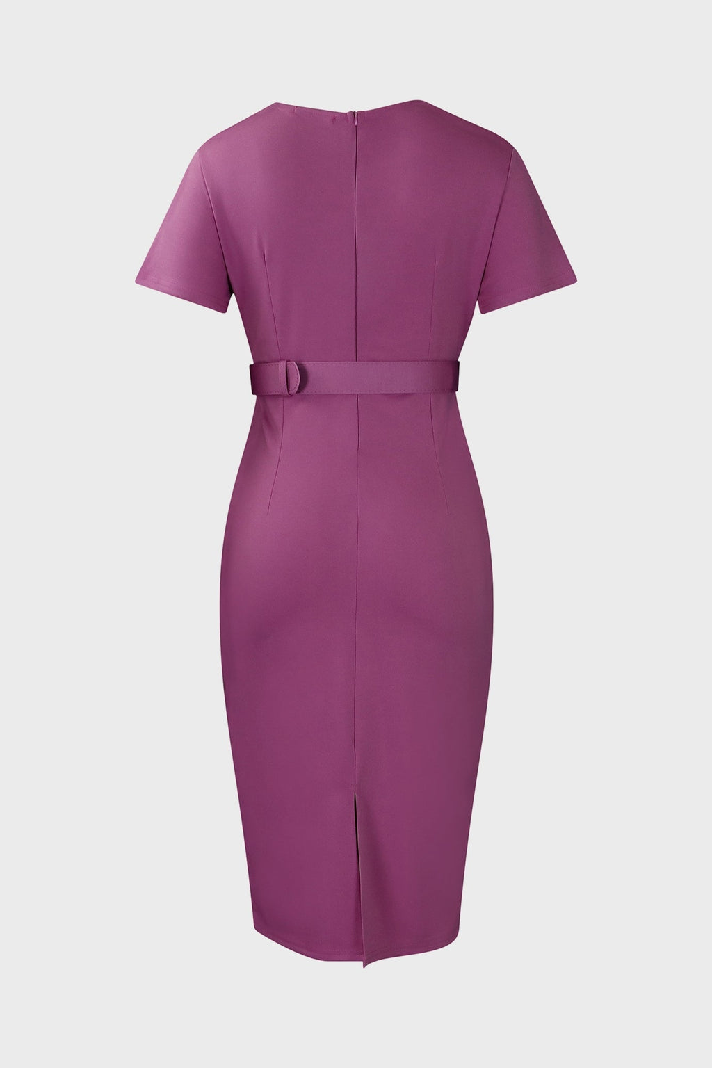 V-neck Short Sleeve High Waist Slim Dress Lavish Daily