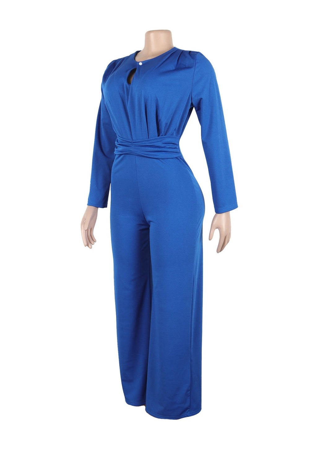Elegant Solid Color Hollow Out O Neck Jumpsuits Lavish Daily