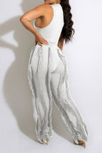 Fringe Pants Sleeveless Casual Two Piece Set Lavish Daily