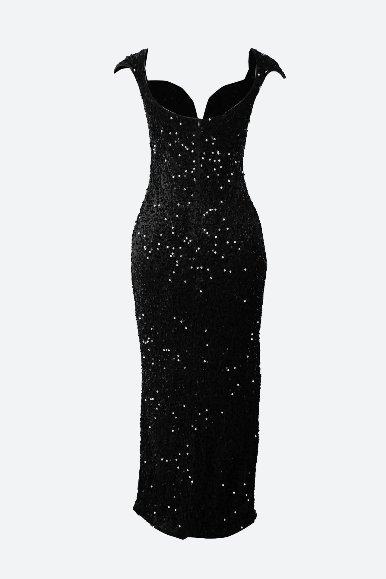 Burgundy Sequin Corset Slit Sweep Dress Lavish Daily