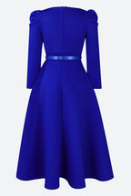 Puff Sleeve Elegant Pleated A-Line Dress Lavish Daily