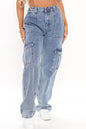 High Waist Street Loose Cargo Pockets Jeans Lavish Daily