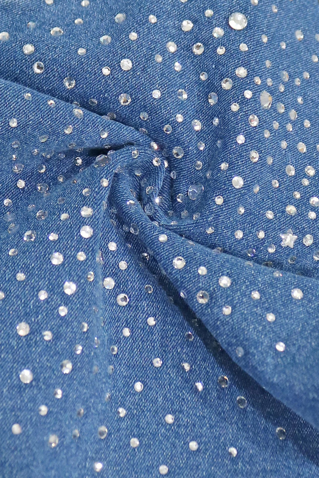 Blue Rhinestones Jeans Lavish Daily