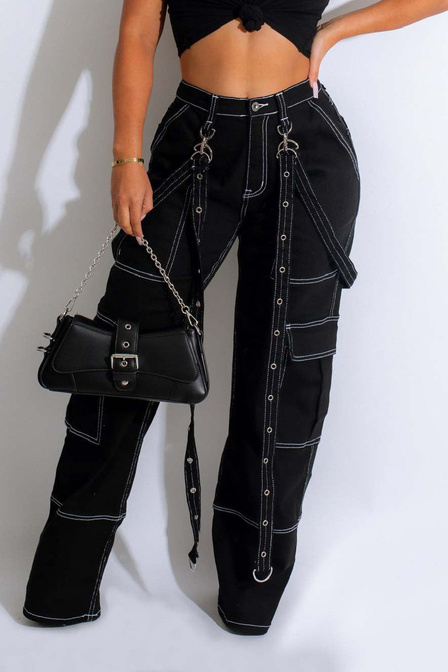 Mid Rise Loose Fit Denim Pants Lavish Daily