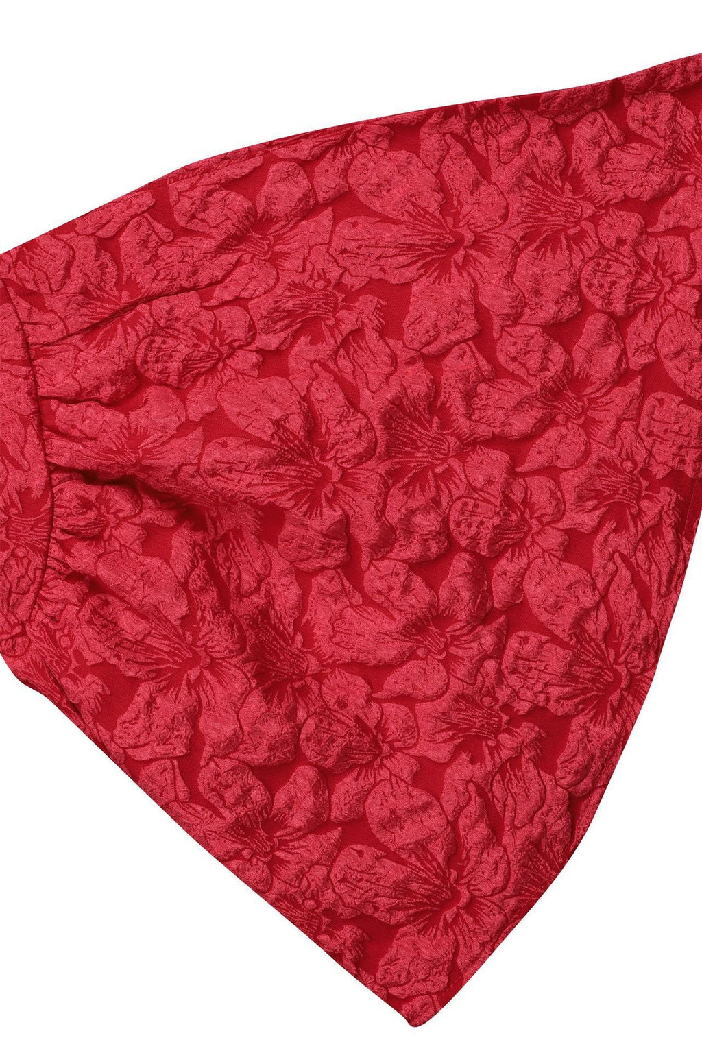 Halter Jacquard Floral Embroidery Ruffle Dress Lavish Daily