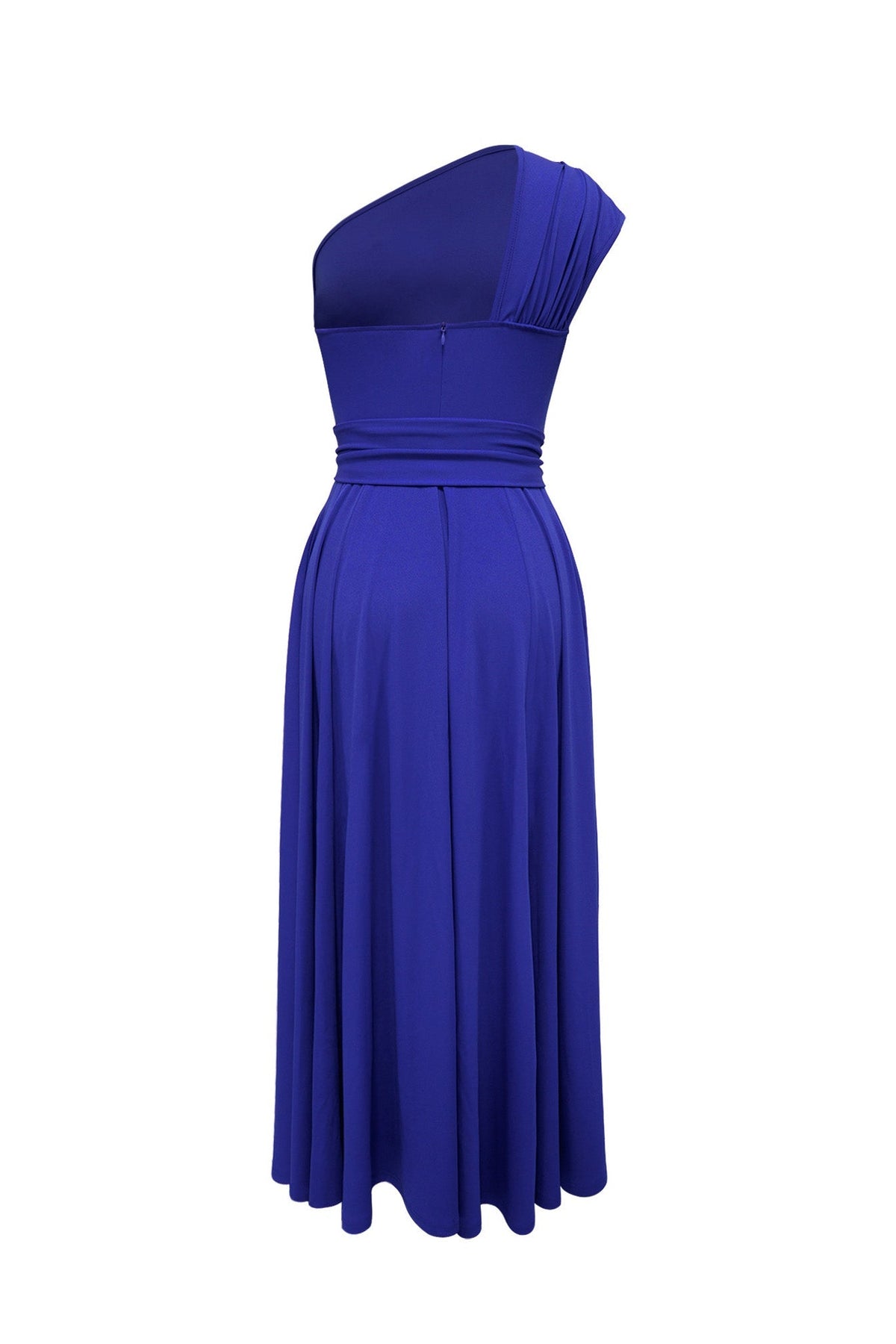 Elegant One-Shoulder A-Line Midi Dress Lavish Daily