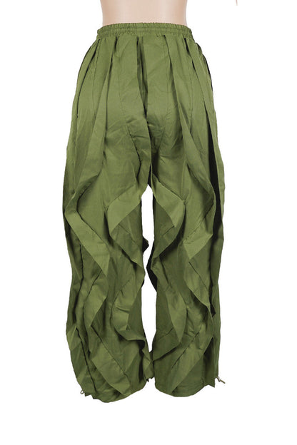 Patchwork Cargo Lantern Jogger Pants Lavish Daily