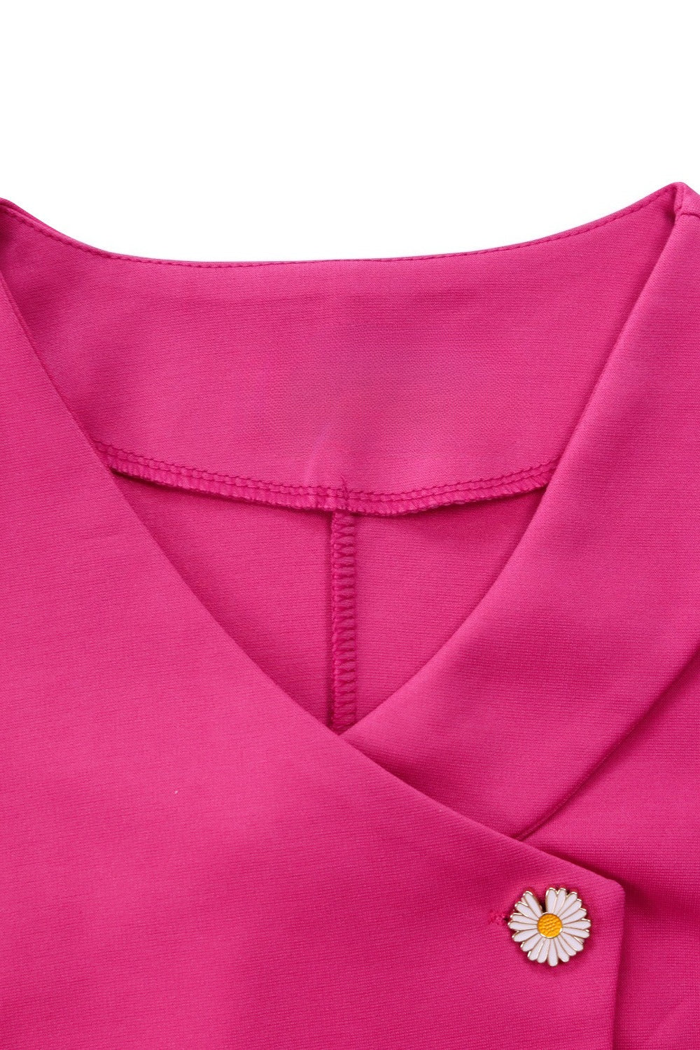 Short Sleeve Asymmetric Blazer Trouser Set Lavish Daily