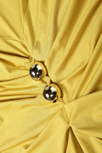Cross Halter Pleated Waist Mermaid Dress Lavish Daily