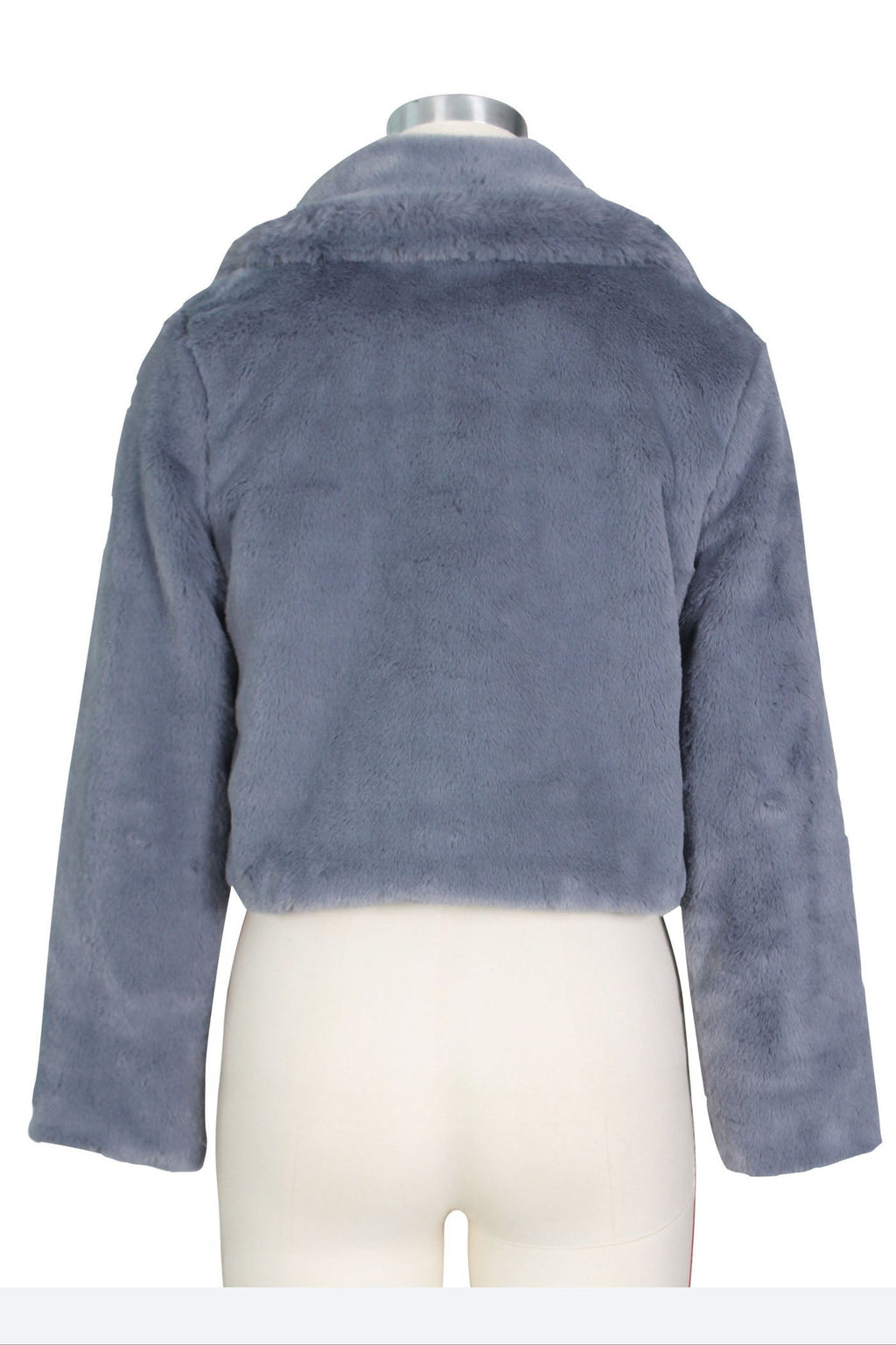 Faux Leather Lapel Short Jacket Lavish Daily