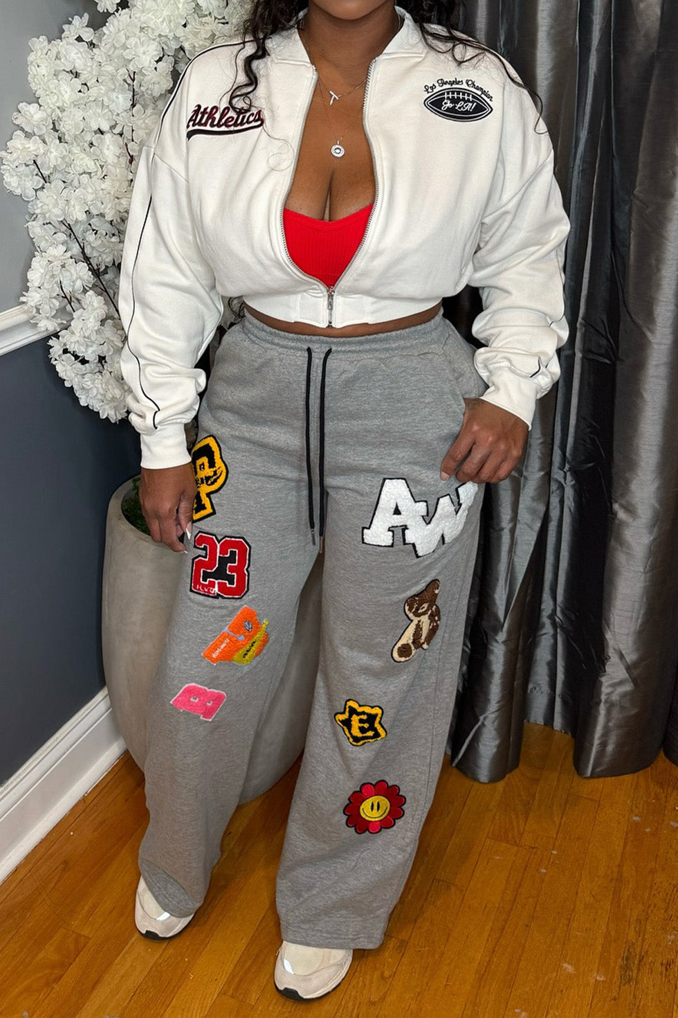 Fleece Lined Embroidered Zip Baseball Jacket Lavish Daily