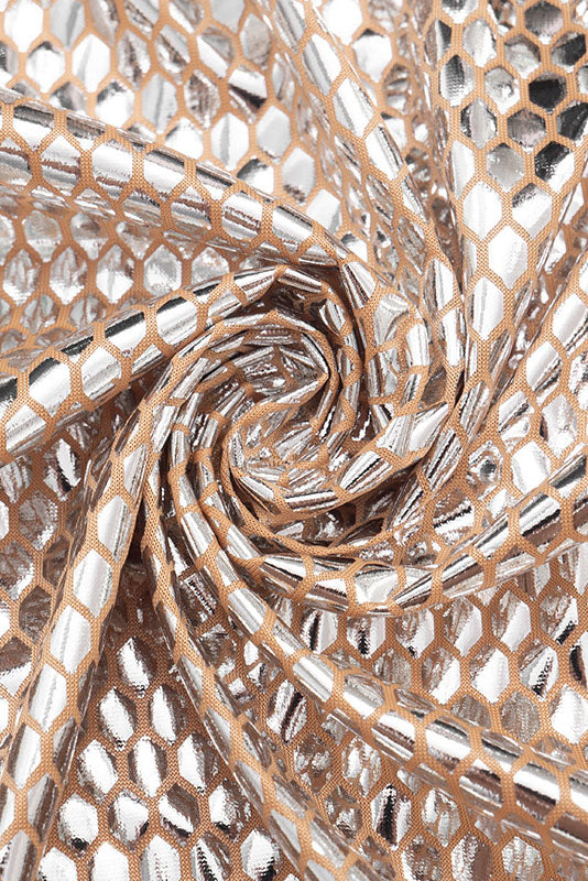 Metallic-Effect Cape Bodysuit Lavish Daily