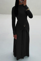 Twist Knot Ring Detail Maxi Dress Lavish Daily