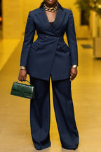 Blazer Lapel Collar & Pants Set Lavish Daily