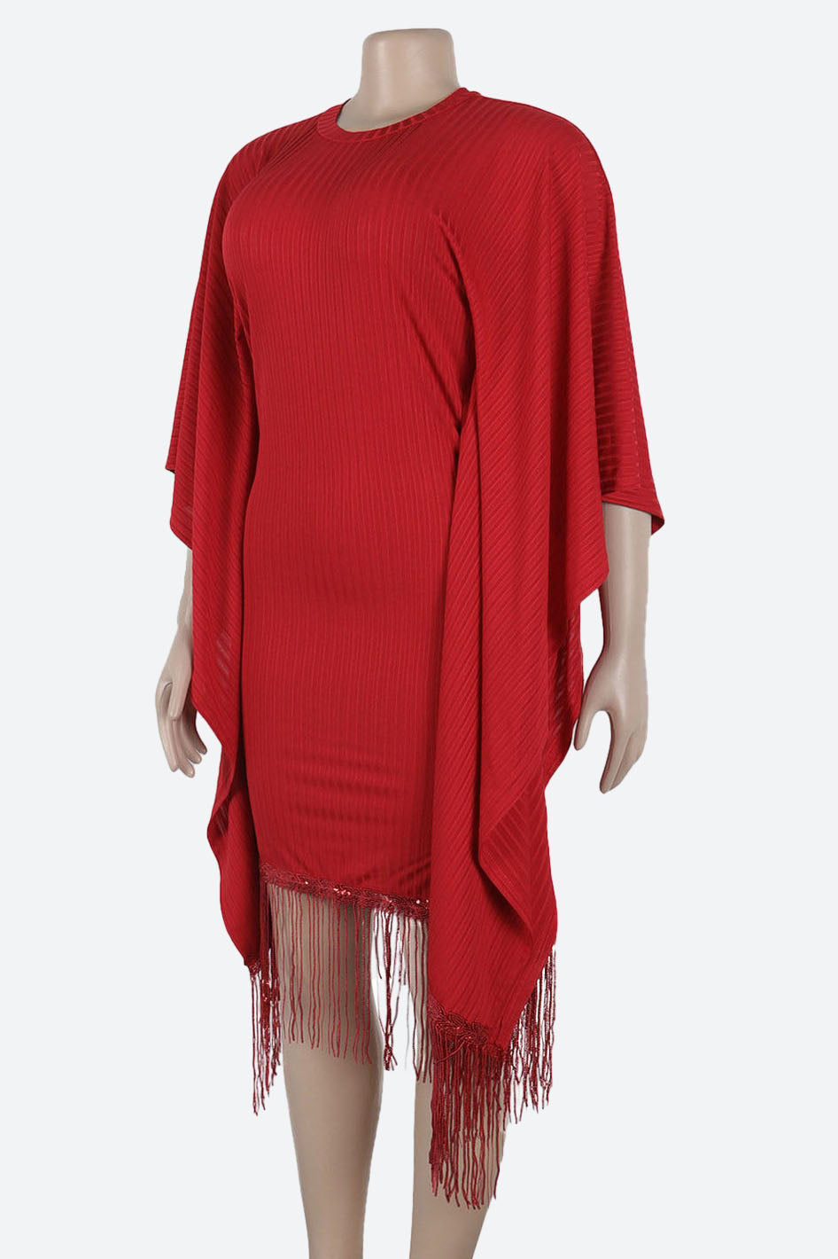 Fringe Combo Dress Lavish Daily