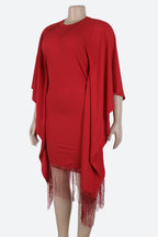 Fringe Combo Dress Lavish Daily