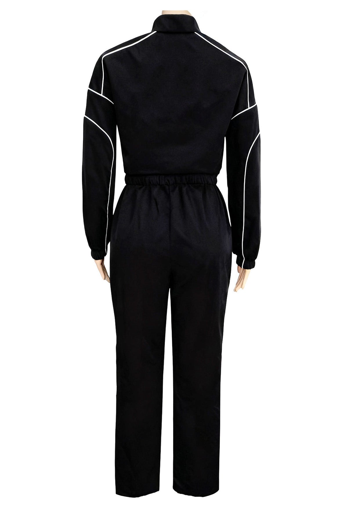Contrast Piping Zip Pant Set Lavish Daily