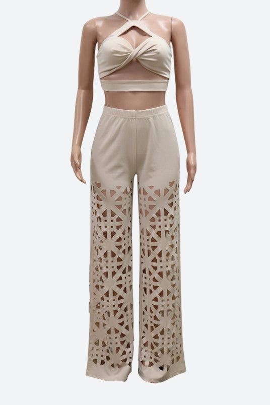 Twist Bralette & Cutout Pants Sets Lavish Daily
