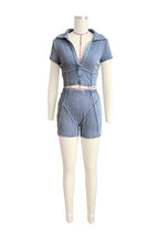 Ribbed V-Neck Short Sets Lavish Daily