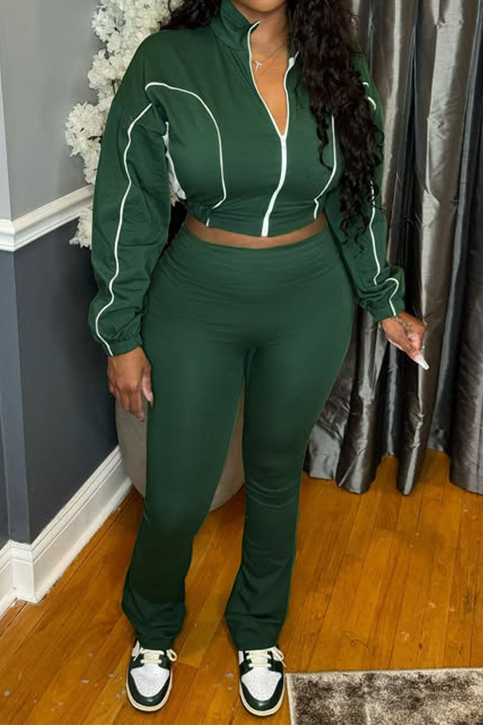 Slim Fit Pants & Cropped Jacket Lavish Daily