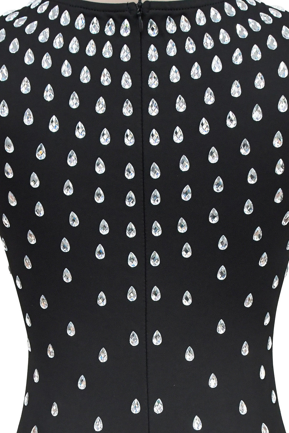 Fitted Dress With Crystal Embellishments LavishDaily