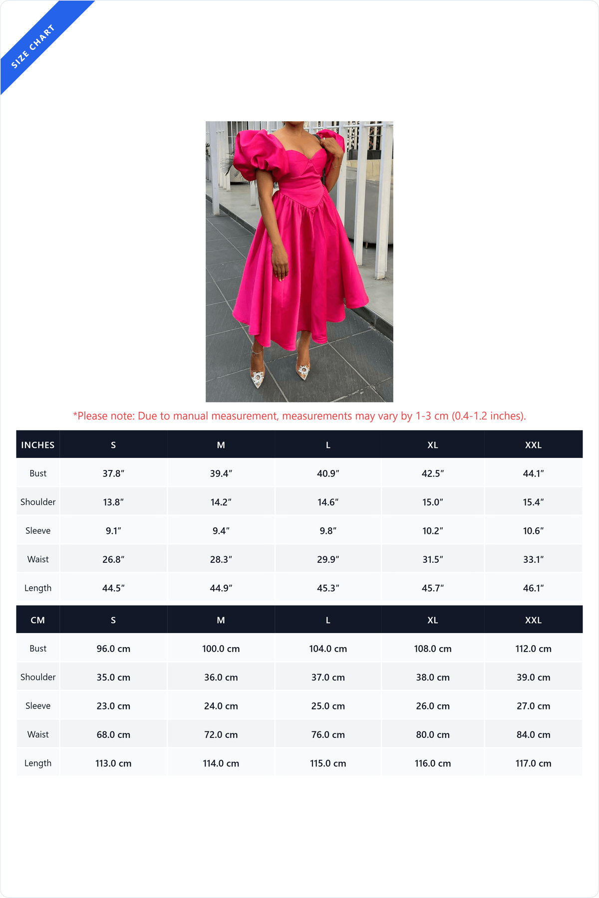 Puff Sleeve Basque Midi Dress Lavish Daily