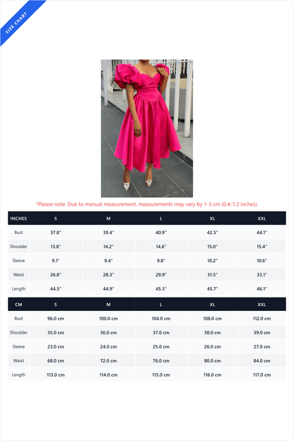 Puff Sleeve Basque Midi Dress Lavish Daily