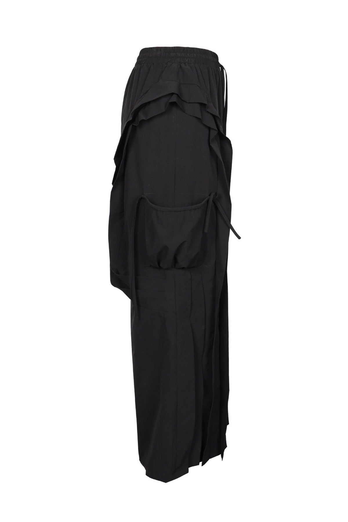 Cascading Ruffle Wide Leg Parachute Pants Lavish Daily