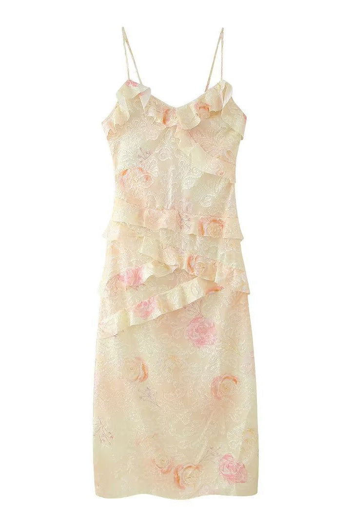 Floral Chiffon Maxi Dress Lavish Daily