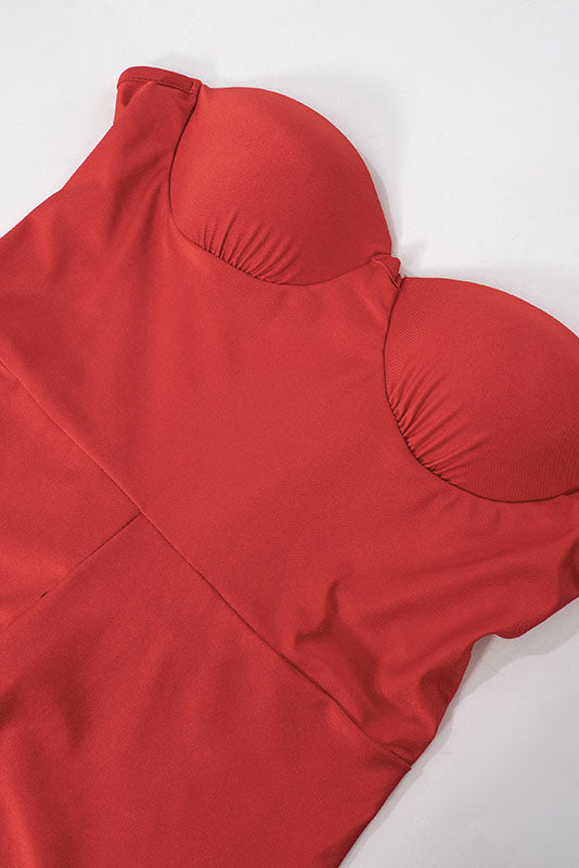 Strapless Booty scrunch Jumpsuit Lavish Daily