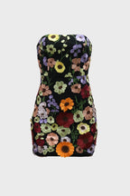 Off Shoulder 3D Embroidery Tube Mini Dresses Lavish Daily