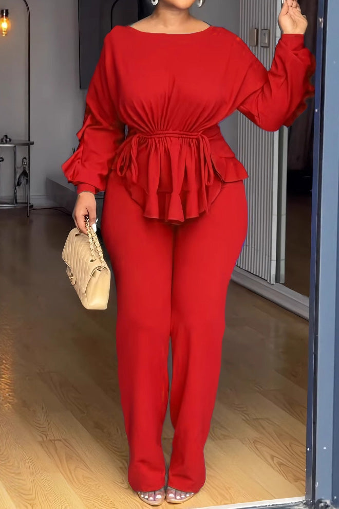 Elegant Drawstring Slim Fit 2-Piece Set Lavish Daily